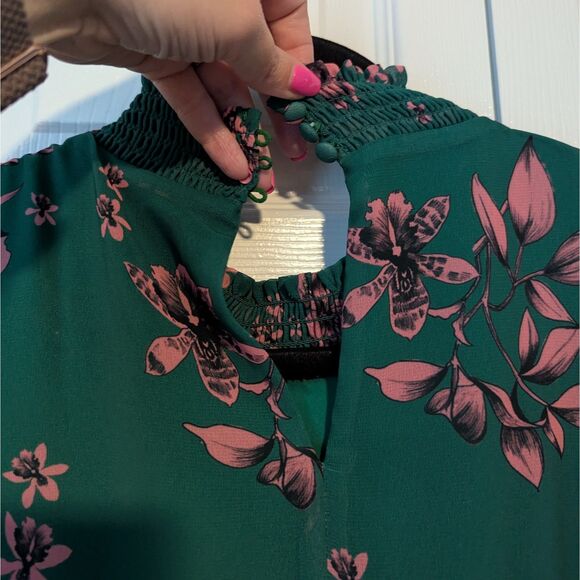 Sam Edelman Floral Ruffle Mini Dress | Women’s 10 | High Neck | Sleeveless - Picture 7 of 7